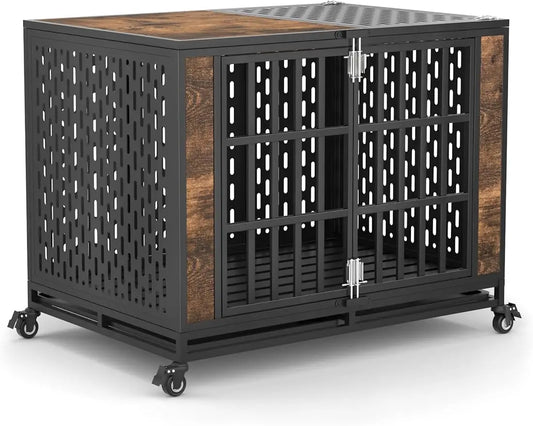 42inch Heavy Duty Dog Crate with castor wheels